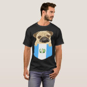 T-shirt Guatemala Flag Pug Dog In Pocket (Devant entier)