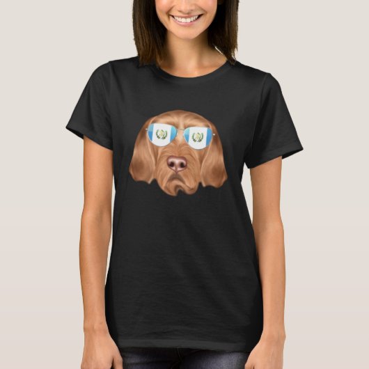 T-shirt Guatemala Flag Wirehaired Vizsla Dog Guatemala Poc (Devant)