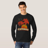 T-shirt Guatemala Summer Palm Trees 80s Beach Sunset (Devant entier)