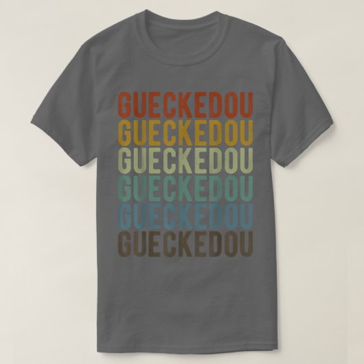 T-shirt Gueckedou City Guinea Retro  (Design devant)