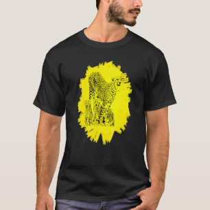 T-shirt Guépard Motif Prédateur Chat Animal Afrique Coloré