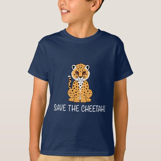 T-shirt Guépard : Sauvez le guépard (Devant)