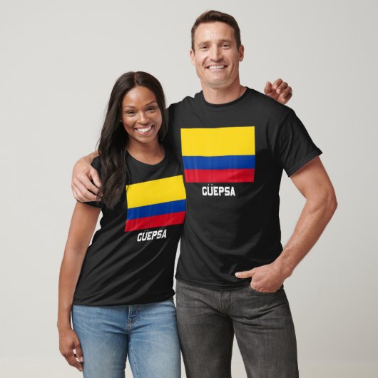 T-shirt Guepsa Colombie Drapeau Emblem Escudo Bandera Cres (Unisexe)