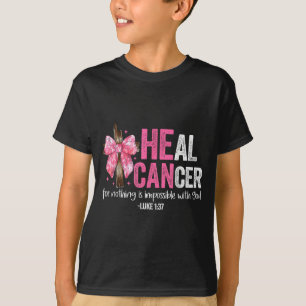 T-shirt Guérir Cancer Croire Dieu Chrétien Cancer du Sein