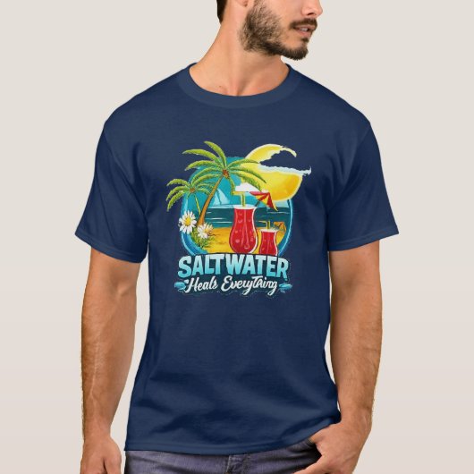 T-SHIRT GUÉRISON À L'EAU DE MER (Devant)