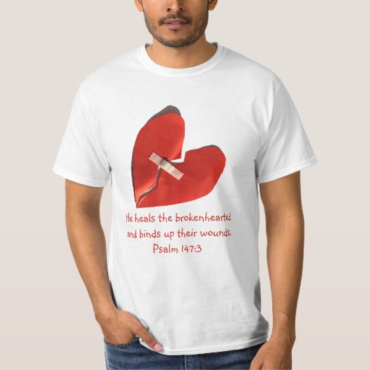 T-shirt Guérisseur d'art d'écriture sainte de 147:3 de (Devant)