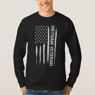 T-shirt Guerre du Vietnam vétéran du Vietnam - Drapeau amé