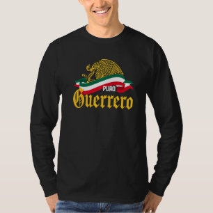 T-shirt Guerrero Mexique Puro Guerrero Jaune Aigle Drapeau