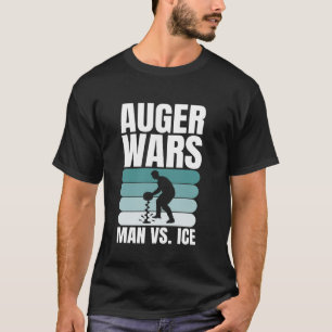 T-shirt Guerres de Tarière Homme contre Pêche sur Glace