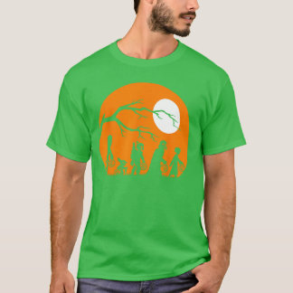 T-shirt Guerres Trick Or Treat Halloween Silhouette