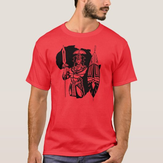 T-SHIRT GUERRIER AFRICAIN (Devant)