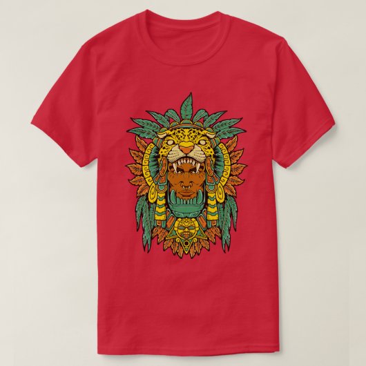T-shirt Guerrier aztèque Jaguar (Design devant)
