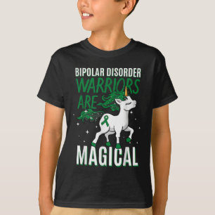 T-shirt Guerrier Bipolaire Licorne Magique Ruban Vert Ment