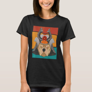 T-shirt Guerrier Chien Bouledogue Samouraï