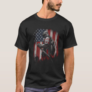 T-shirt Guerrier chrétien templier de Dieu Croisé