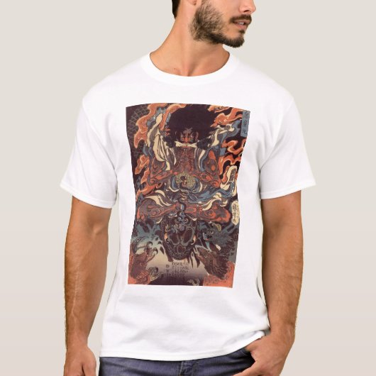 T-shirt Guerrier contre le serpent de démon (Devant)