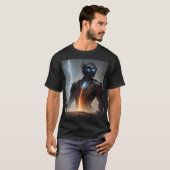 T-shirt Guerrier Cyborg de la foudre (Devant entier)