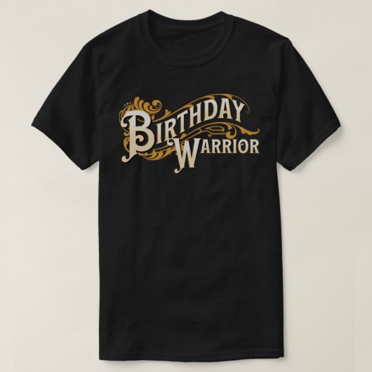 T-shirt Guerrier d'anniversaire (Design devant)