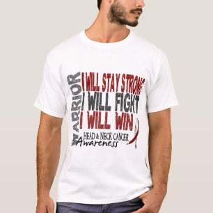 T-shirt Guerrier de cancer de la tête et du cou