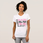 T-shirt Guerrier de cancer du sein (Devant entier)