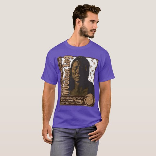 T-shirt Guerrier de Cheyenne de jambe en bois (Devant entier)