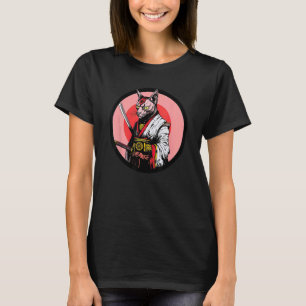 T-shirt Guerrier de compagnie drôle de chat Sphynx Samoura