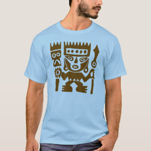 T-shirt Guerrier de dessin antique du Pérou