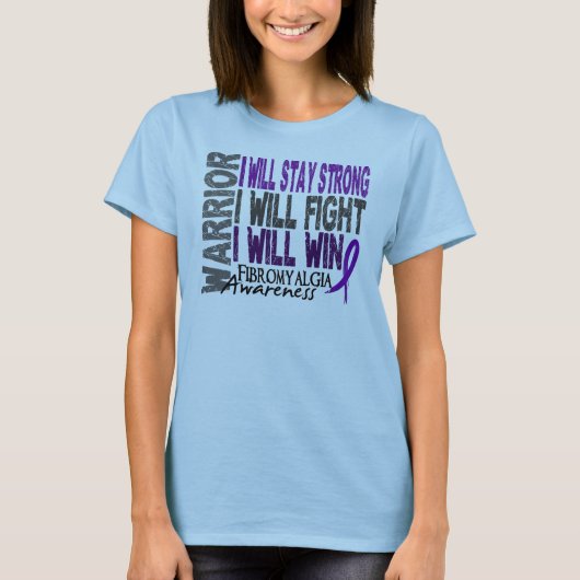 T-shirt Guerrier de fibromyalgie (Devant)
