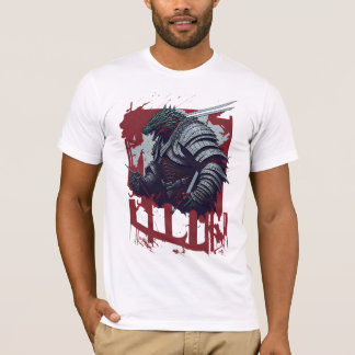 T-shirt Guerrier de Godzilla Samurai dans l'armure de Samu