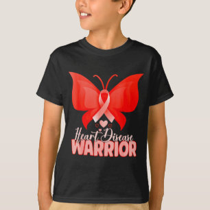 T-shirt Guerrier de la maladie cardiaque Papillon Rouge Ma