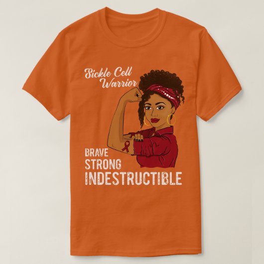 T-shirt Guerrier de la maladie de la faucille Indestructib (Design devant)
