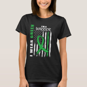 T-shirt Guerrier de la maladie du rein vert Défenseur de l