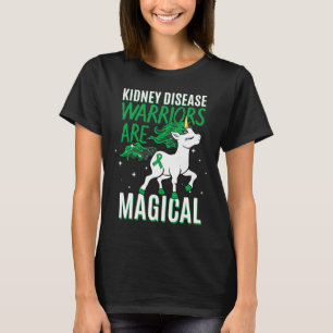 T-shirt Guerrier de la maladie Magique Unicorne vert orgue