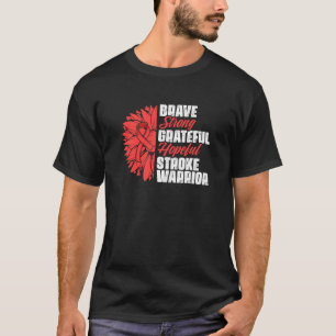T-shirt Guerrier de l'AVC Survivant de l'AVC Ruban Rouge A