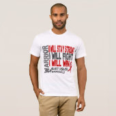 T-shirt Guerrier de maladie cardiaque (Devant entier)