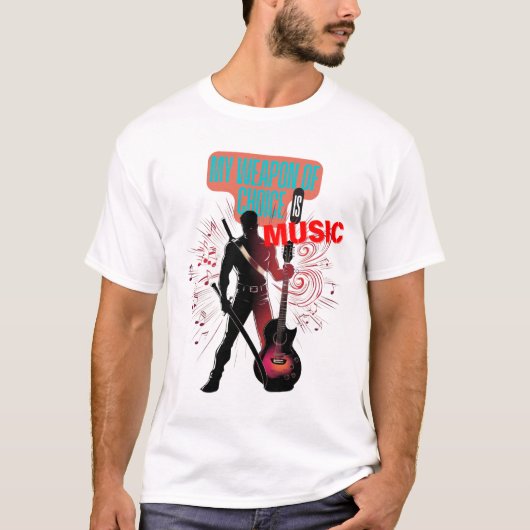 T-shirt Guerrier de musique (Devant)