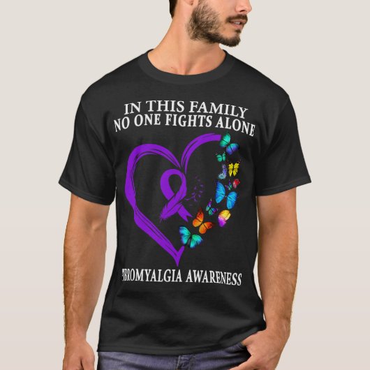 T-shirt Guerrier de sensibilisation à la fibromyalgie Sout (Devant)
