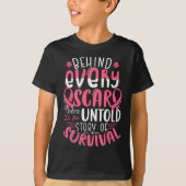 T-shirt Guerrier de sensibilisation au cancer Ruban rose C (Devant)