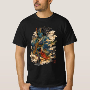 T-shirt Guerrier démon Blue Oni Mythologie japonaise Yok