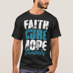 T-shirt Guerrier diabétique Don Faith Cure Hope Diabetes A
