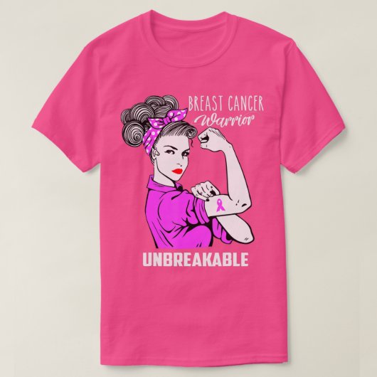 T-shirt Guerrier du cancer du sein Un cadeau de sensibilis (Design devant)