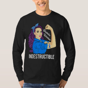 T-shirt Guerrier du diabète Conscience indestructible du d