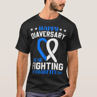 T-shirt Guerrier du diabète - Joyeux Diaversaire Diabète