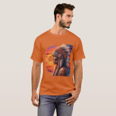 T-shirt Guerrier en chef autochtone (Devant entier)