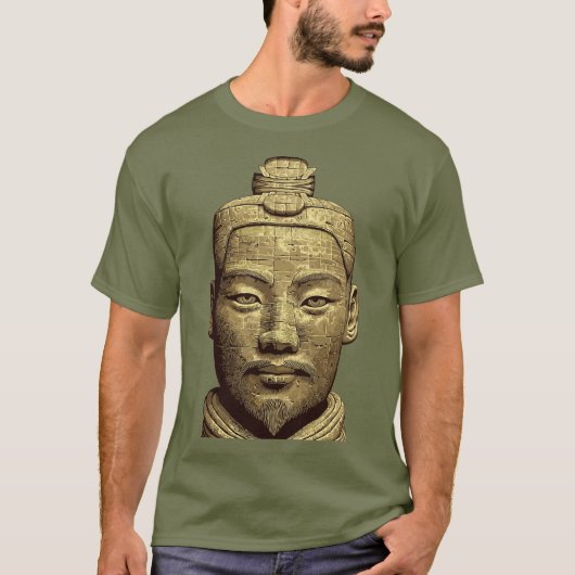 T-shirt Guerrier en terre cuite - Art de l'or antique (Devant)