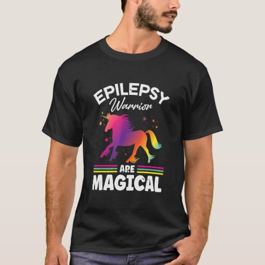 T-shirt Guerrier épileptique et épilepsie au ruban pourpre (Devant)