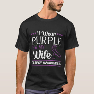 T-shirt Guerrier épileptique et épilepsie au ruban pourpre