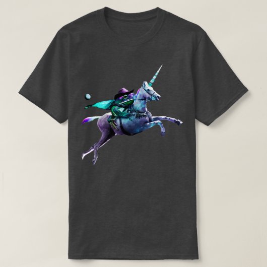 T-shirt Guerrier Grenouille équitation Unicorn (Design devant)