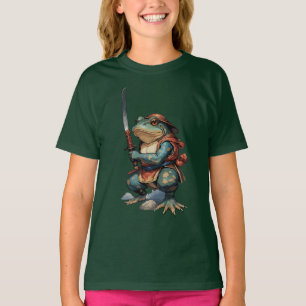 T-shirt Guerrier Grenouille Samouraï avec Katana