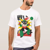 T-shirt Guerrier japonais de tir de robot (Devant)